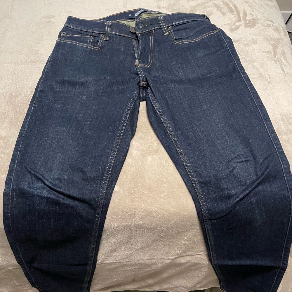 Hollister Men's Deep Indigo Relaxed Jeans